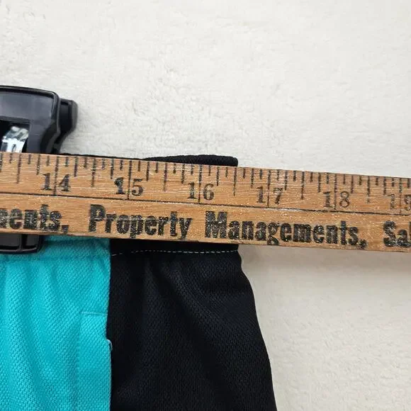 UNDER ARMOUR WOMEN'S LARGE ACTIVE SHORTS BLUE BLACK WHITE - Picture 6 of 7